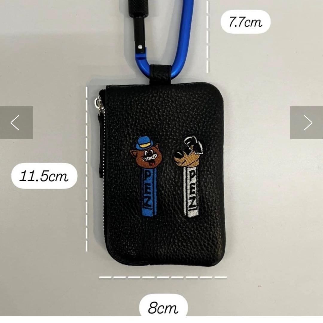 PEZキャラクター刺繍ケース グレー★PEZ×earコラボ★パスケース