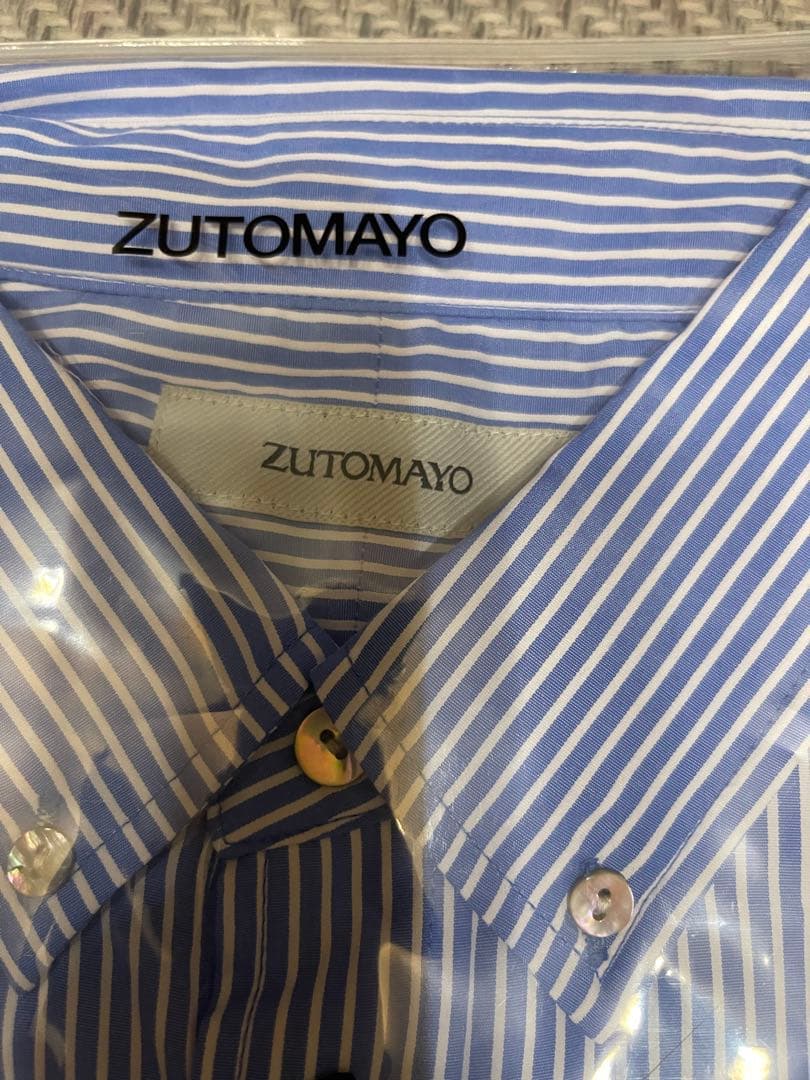 ずとまよ。名巧は愚なるが如し　ブルーストライプシャツ　XL