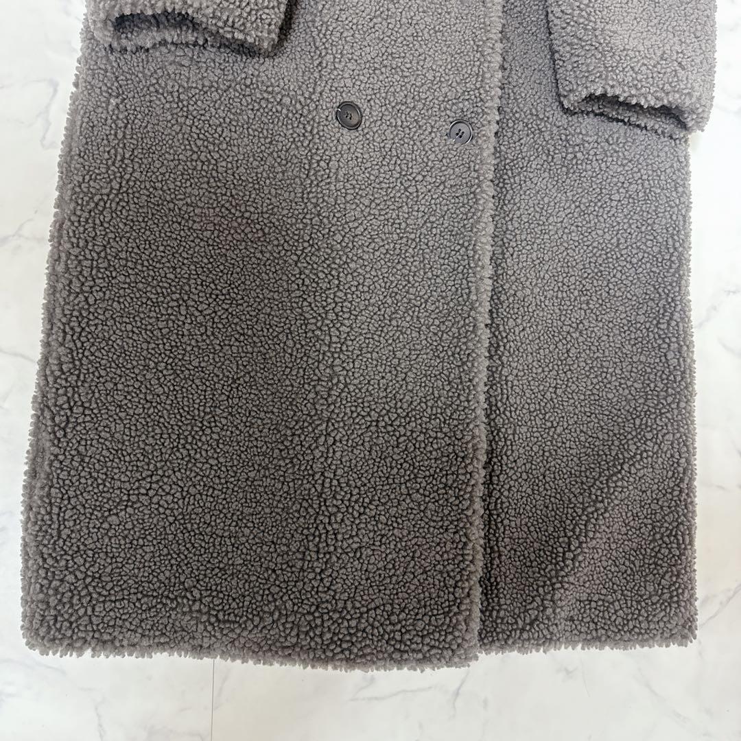 ✨美品 即完売品✨ ZARAダブル テディベアコート ボア グレー ロング L