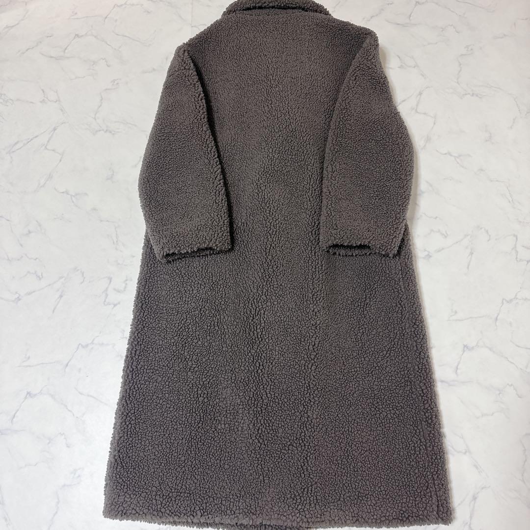 ✨美品 即完売品✨ ZARAダブル テディベアコート ボア グレー ロング L