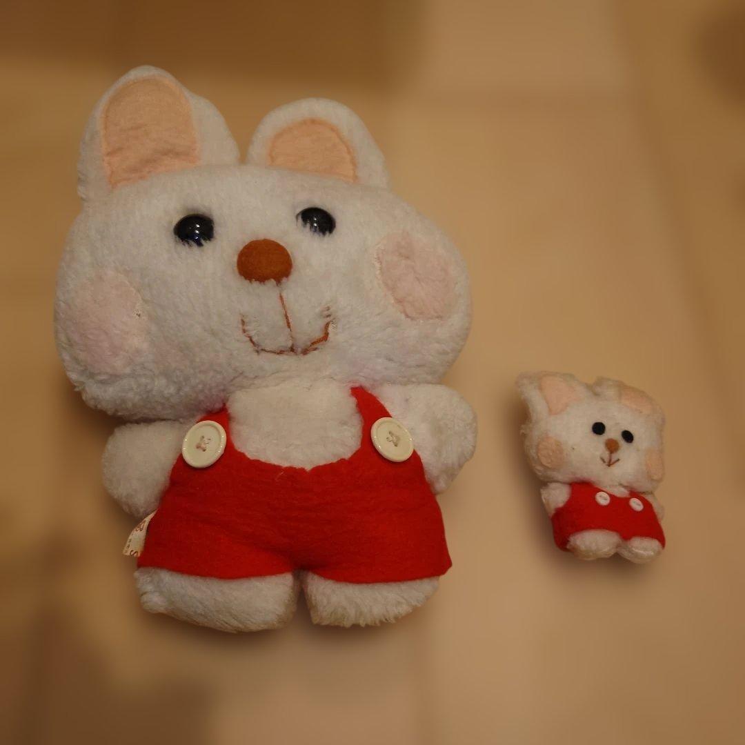 昭和レトロ　サンリオ　うさぎのぬいぐるみ　大小セット