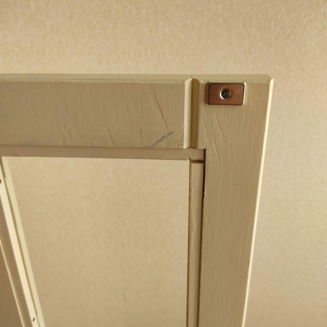 ホワイト 木製ディスプレイ キャビネット　ハンドメイド