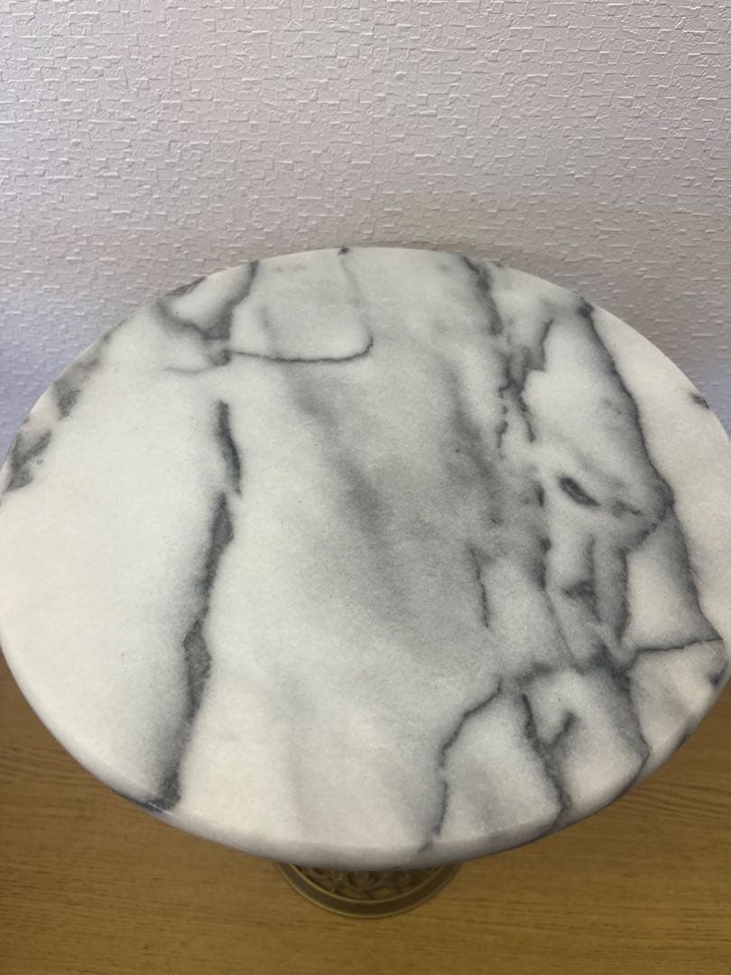 大理石 フラワースタンド 花台 サイドテーブル インテリア 装飾　円形テーブル