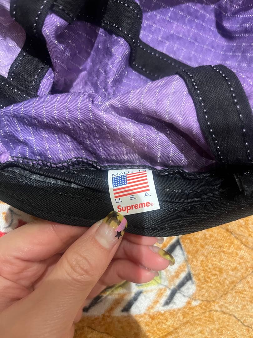 Supreme 紫 ワークキャップ