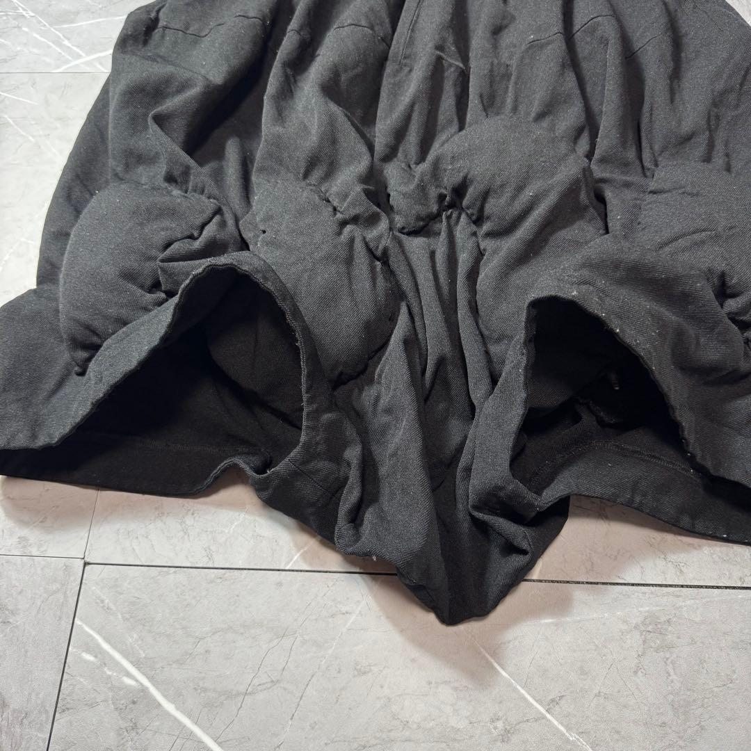 コムデギャルソン　10AW　スカートパンツ　コブ　ポリ縮　サルエル　ブラック