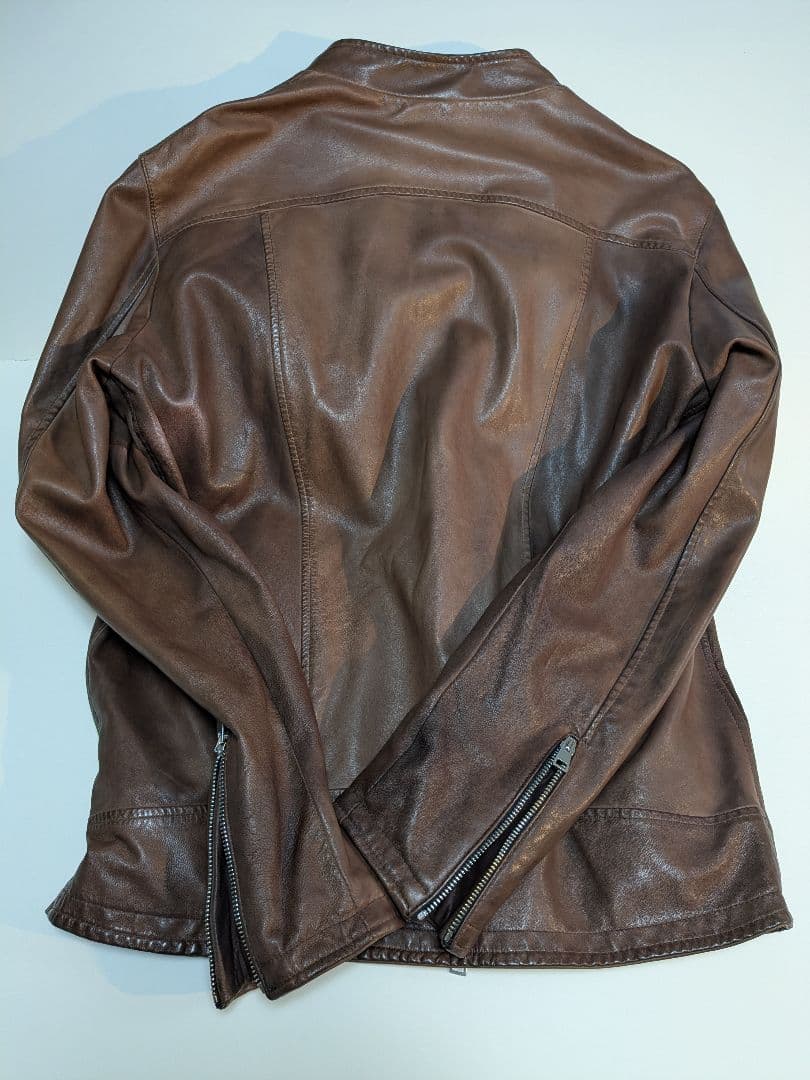 M*a様 ★希少サイズ52XL★Delan ラムレザー セミダブルライダース イ