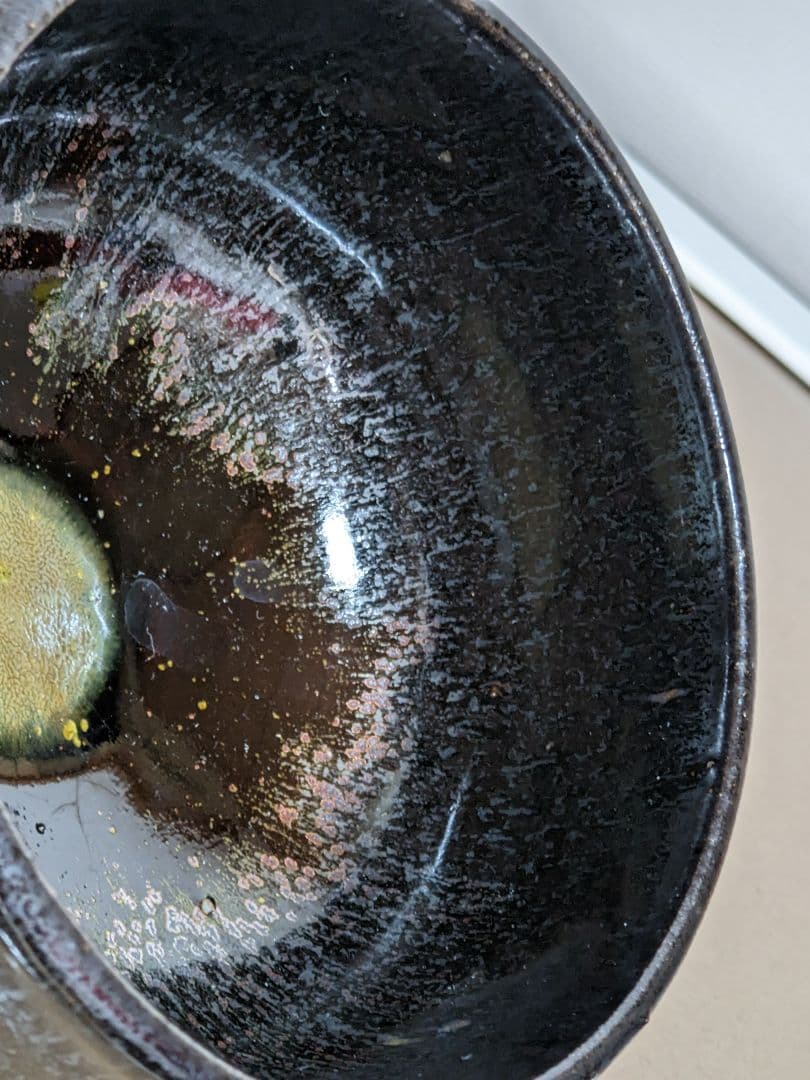 ♦茶道具 窯変天目 虹彩 抹茶碗 作家物 青山作 茶道具 コレクション 骨董品