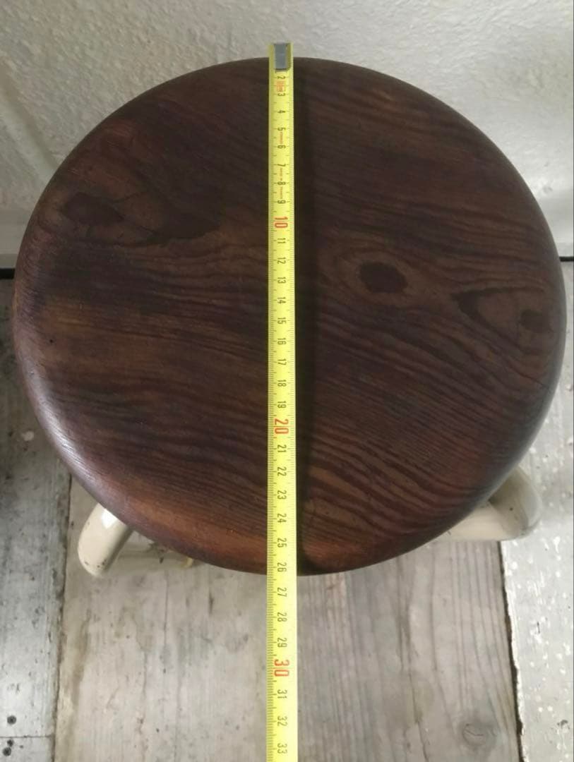 昭和レトロな丸椅子　パイプスツール　古道具