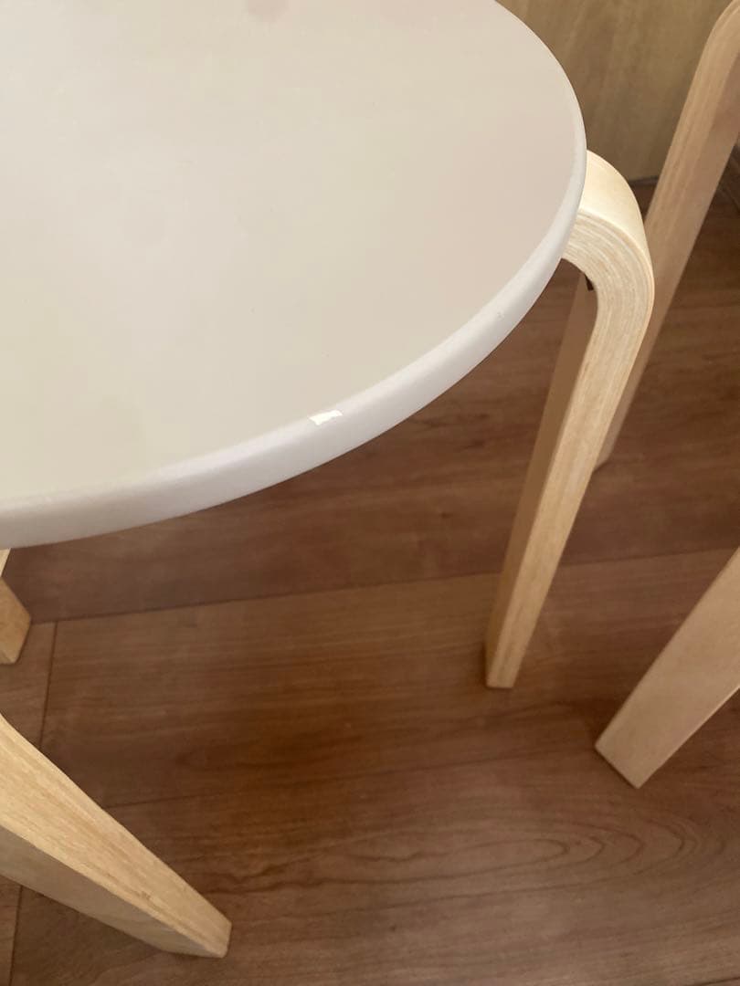 【訳あり品】スタッキング スツール 木製　7脚セット　椅子