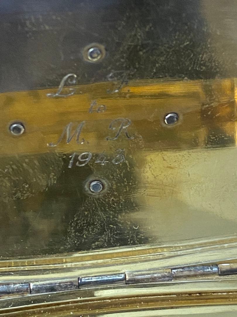 アンティーク　シガレットケース　ブルーエナメル