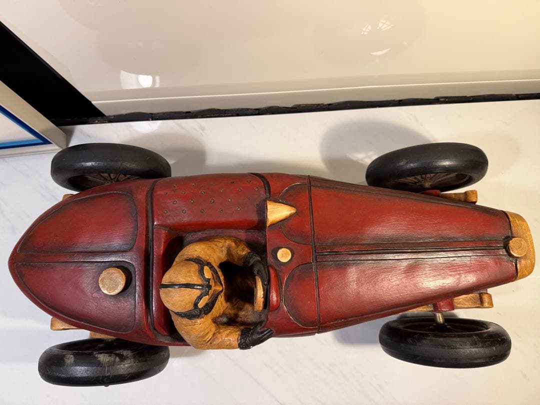 1920年代 ブガッティ風 レーシングカー 樹脂製模型 ヴィンテージ風 オブジェ