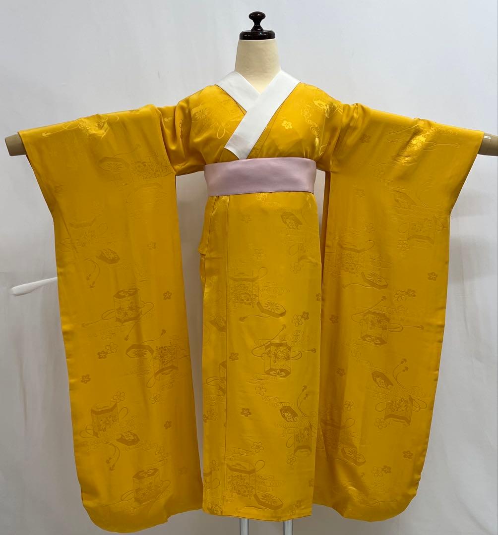 振り袖　フルセット　別誂長襦袢　古典柄　成人式　赤　結婚式　金彩加工　668