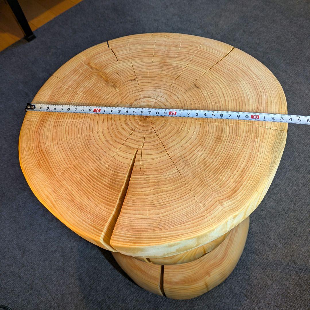 :)　檜　丸太　椅子　スツール　テーブル　高さ約44.5㎝