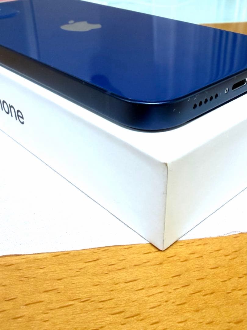 【美品】箱付きApple iPhone 12 ブルー 本体