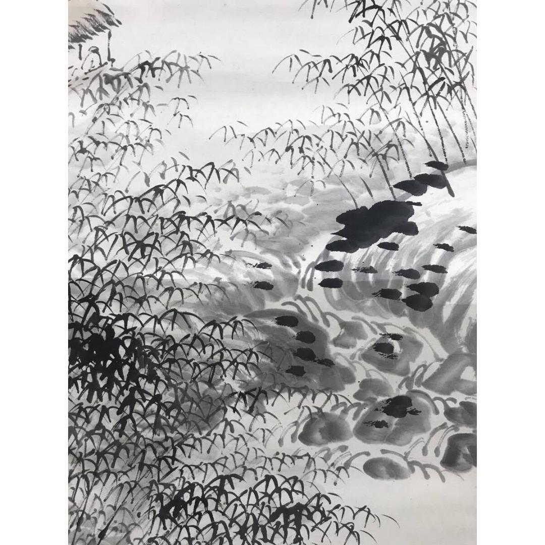 真作/田能村直入/山水人物図画賛/名家伝来/AK-492