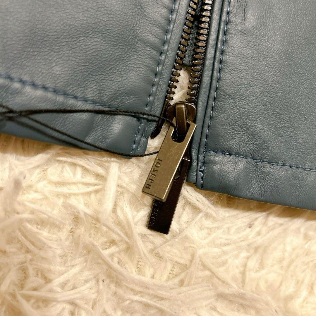 2023年　新品　Lサイズ　ジョゼフ　シングルライダース　レザージャケット　青