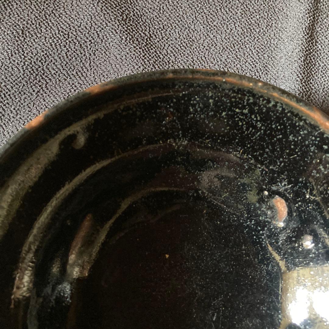 河南天目平茶碗　宋時代　箱なし　　高5.1×径16.1cm