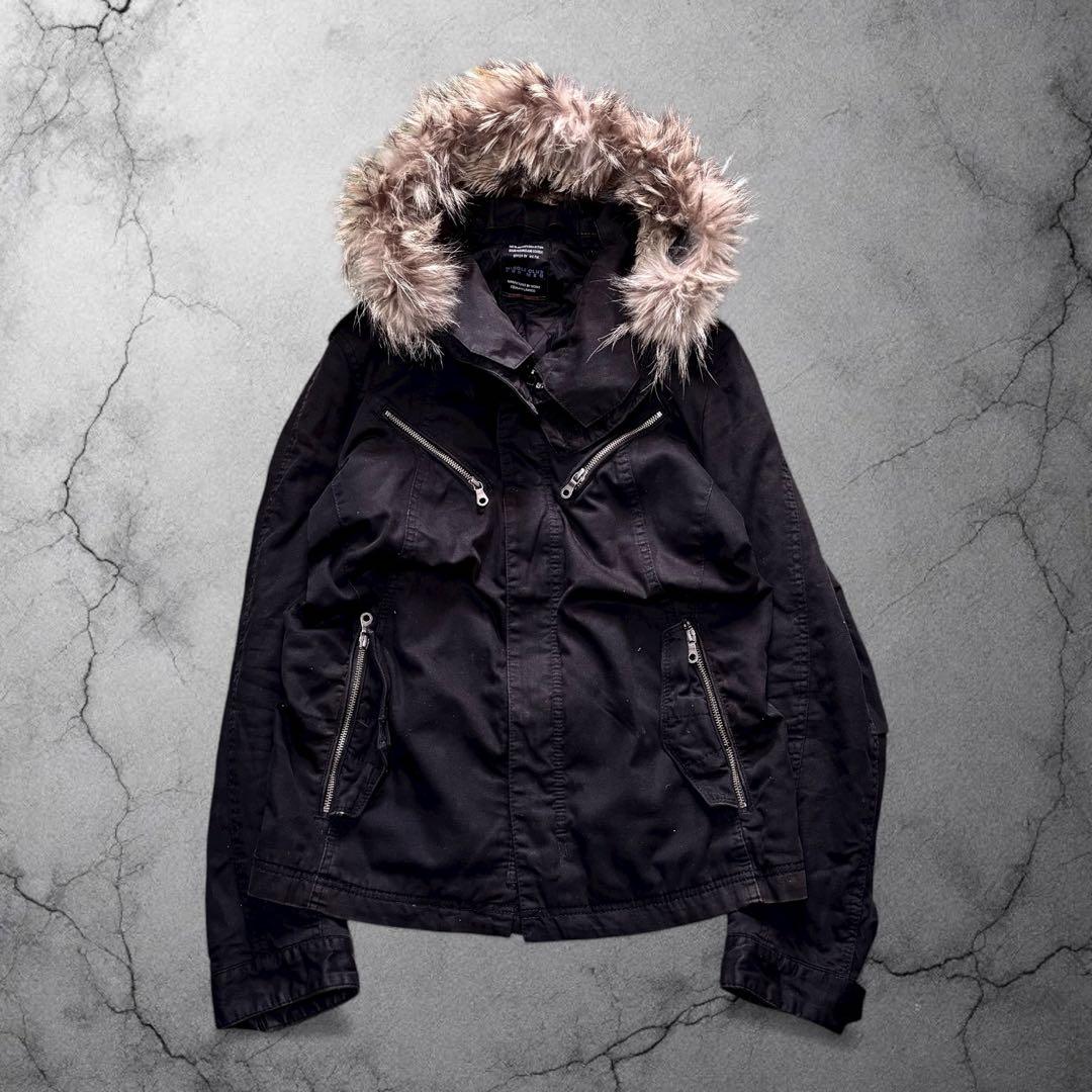 Rare Black Fur Jacket L.G.B風 archive 00s