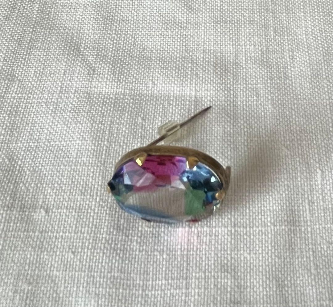 アイリスガラス★ブローチ★ビンテージ★大粒