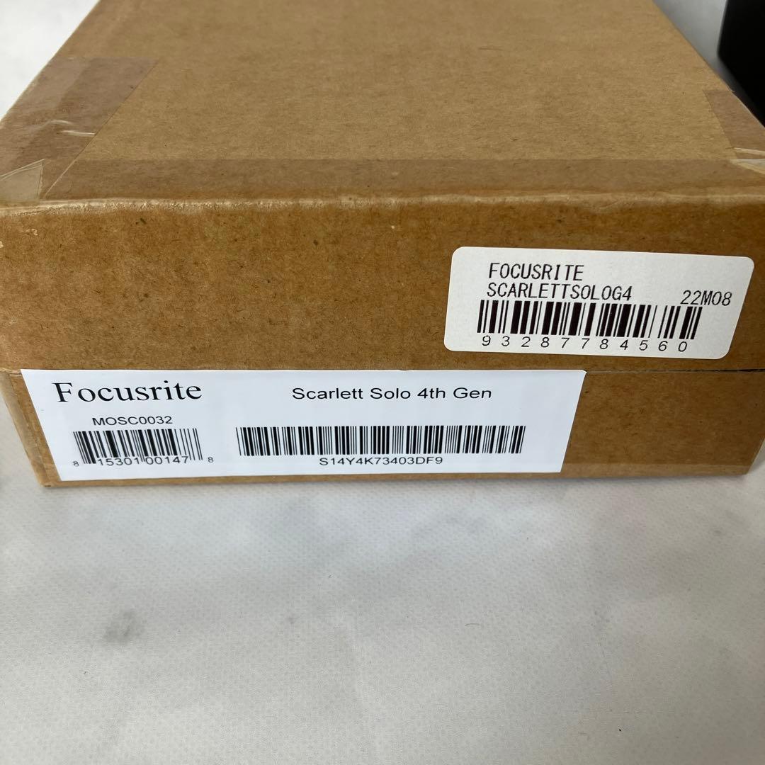 DTM・DAW FOCUSRITE Scarlett Solo 4th gen