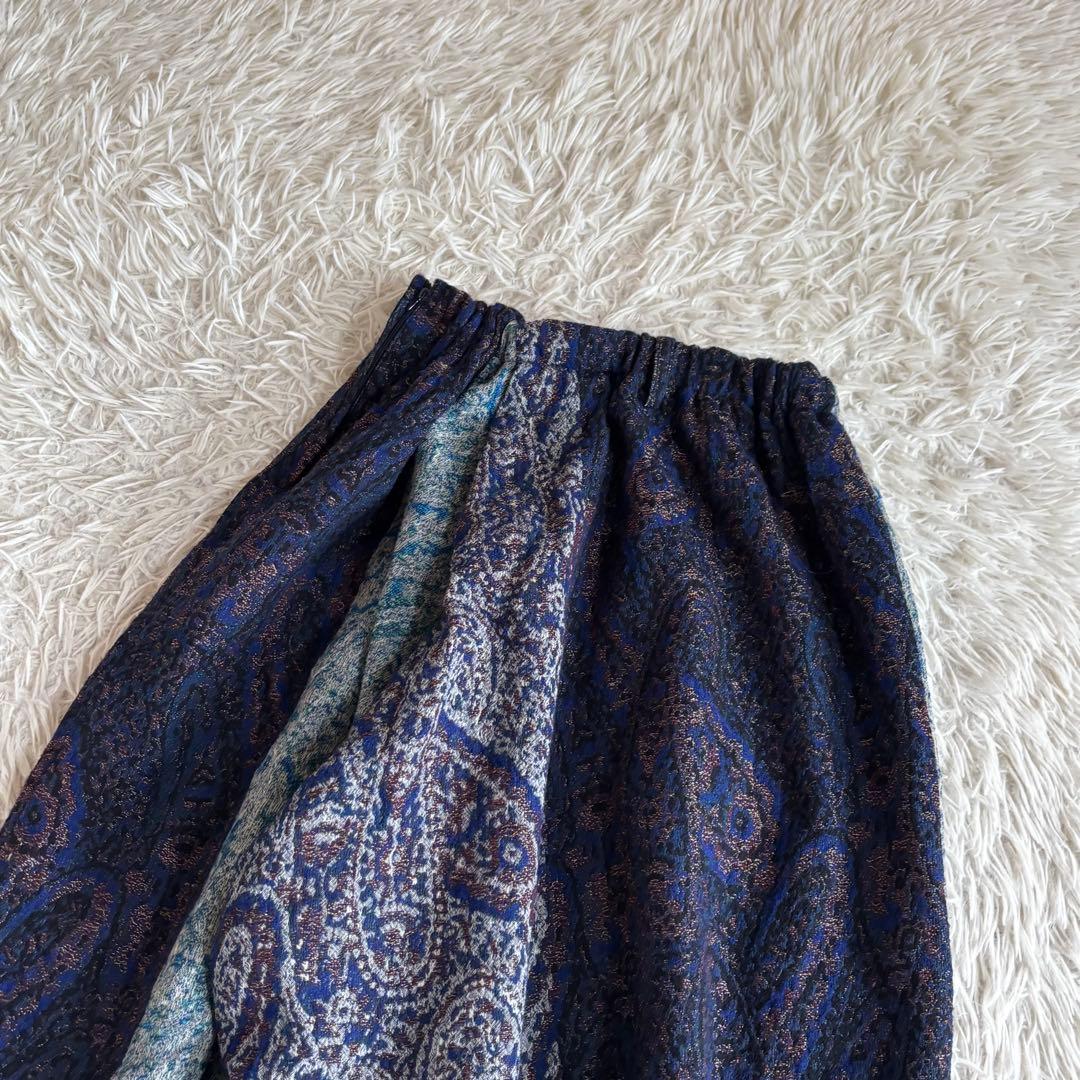 ワイズ ペイズリー ジャガード ワイドパンツ ガウチョ スカーチョ レア 希少