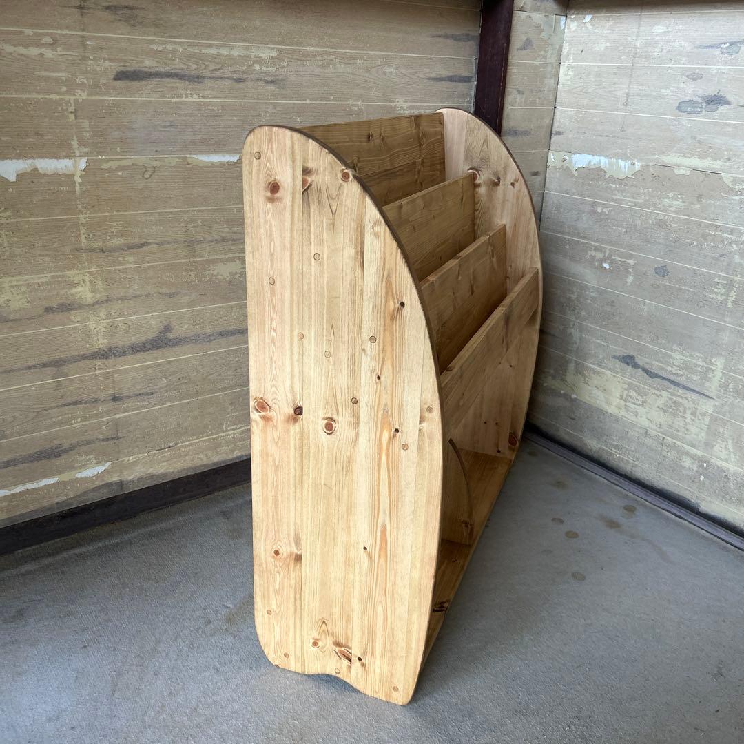 木製 3段オープンシェルフ 本棚・絵本棚・マガジンラック