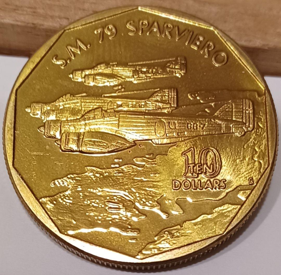 第二次世界大戦の戦闘機 航空機 10ドル硬貨6点 1991年 マーシャル諸島