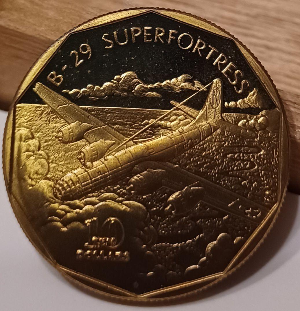 第二次世界大戦の戦闘機 航空機 10ドル硬貨6点 1991年 マーシャル諸島