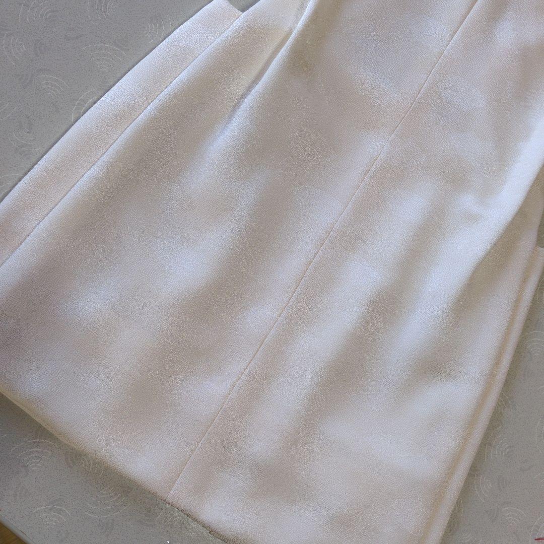 七五三３歳正絹縮緬扇柄入り手縫いの被布（中綿無し）ミルキーホワイト