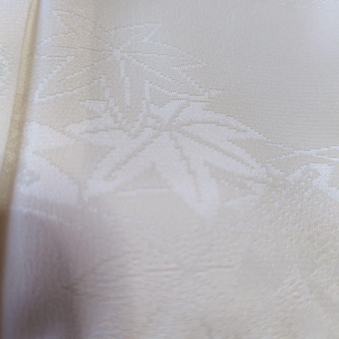 七五三３歳正絹縮緬扇柄入り手縫いの被布（中綿無し）ミルキーホワイト