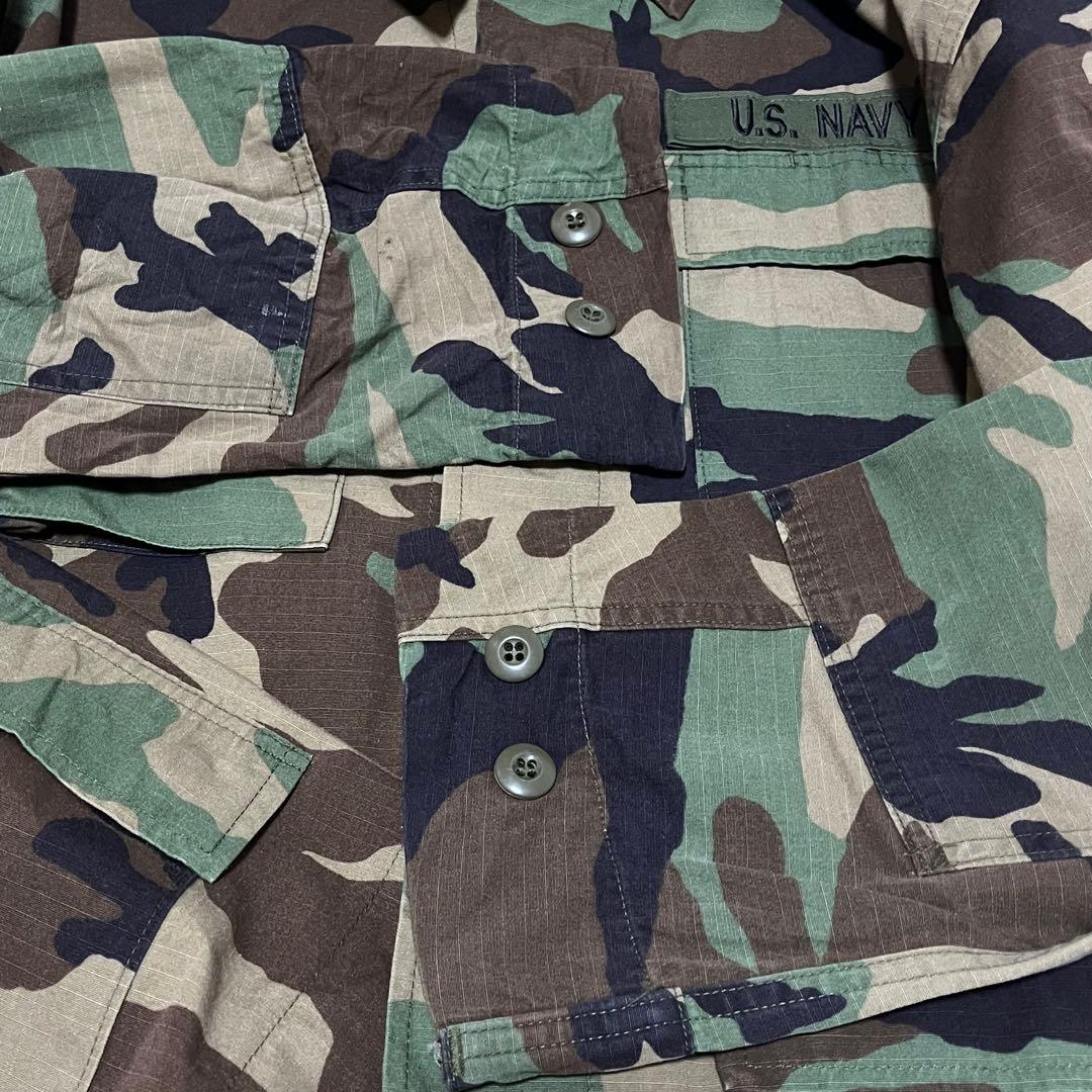 j116 US NAVY ウッドランドカモ コンバットジャケット ミリタリー