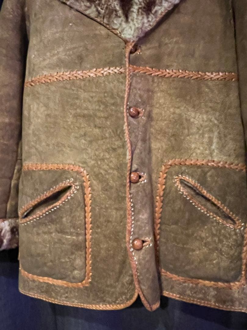 PITIC LEATHER ヴィンテージ　ムートンコート　メキシコ製