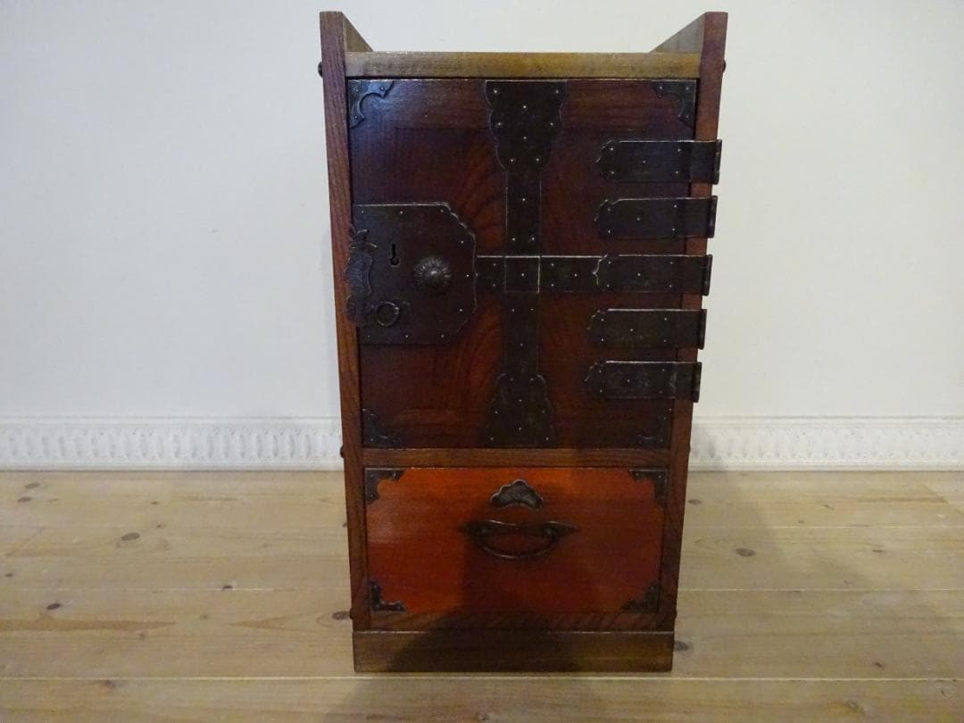 時代箪笥　船箪笥　帳場箪笥　重厚金具　小物収納　古民家家具