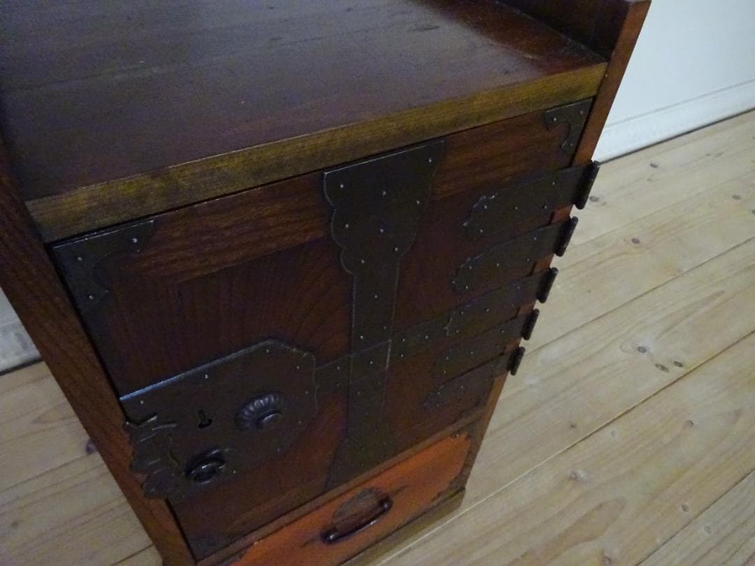 時代箪笥　船箪笥　帳場箪笥　重厚金具　小物収納　古民家家具