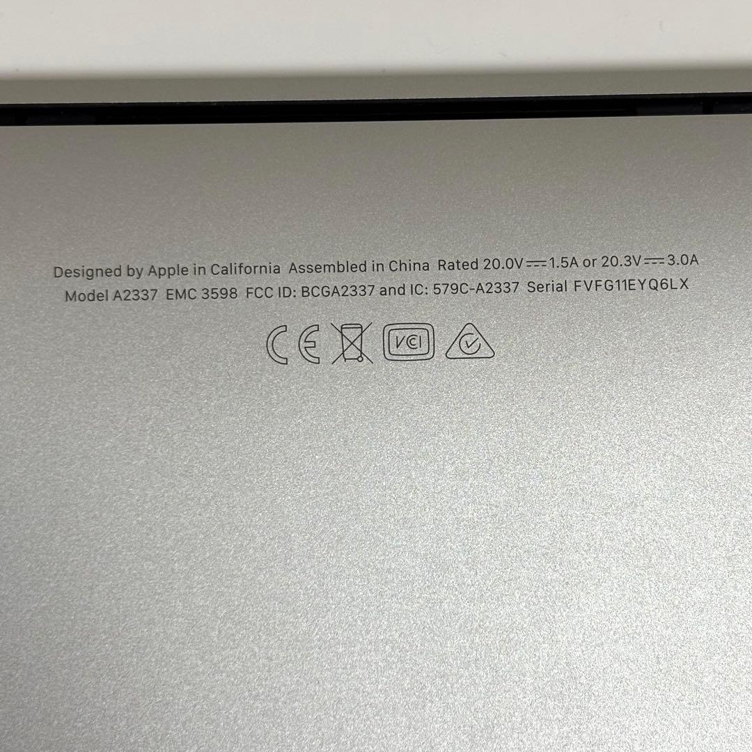 【美品】MacBook Air M1チップ 16GB 512GB シルバー