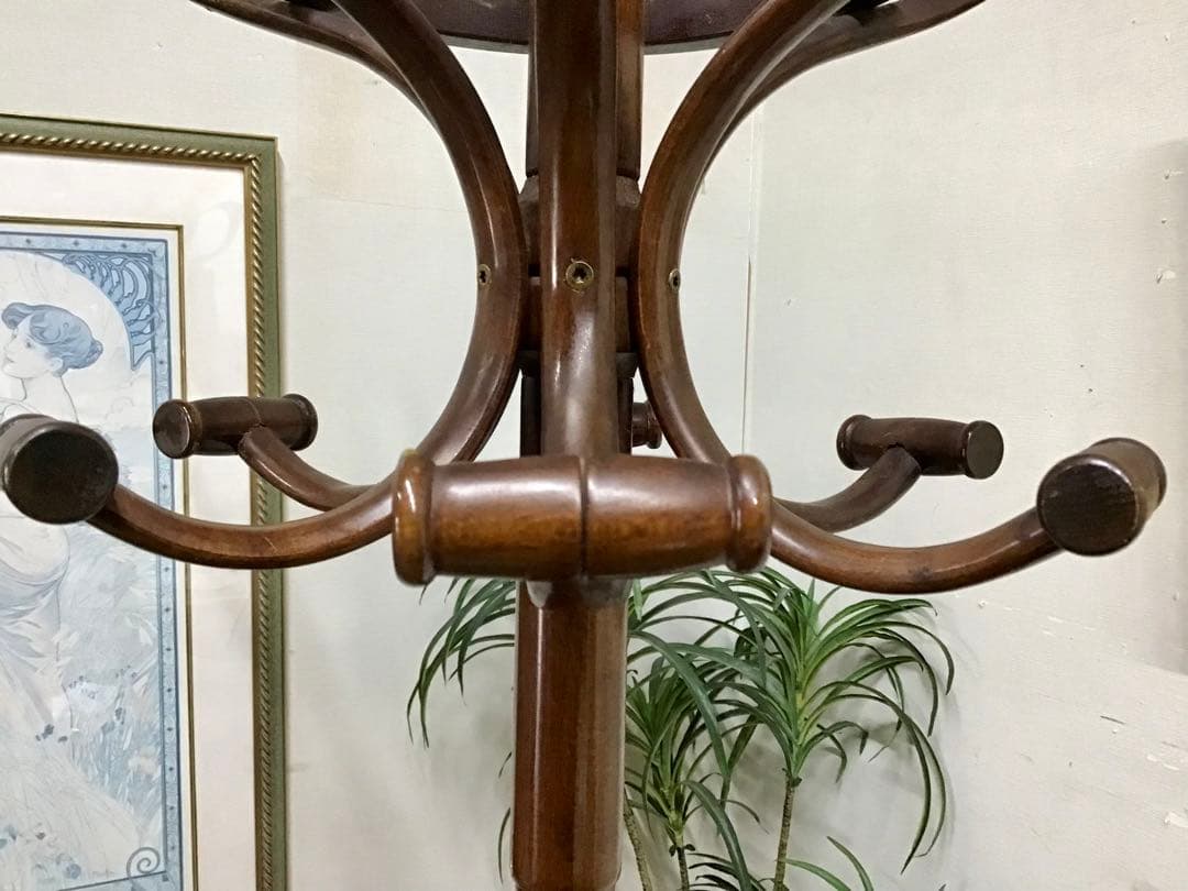 管303☆英国製☆アンティーク☆曲木☆コートハンガー☆ハットハンガー