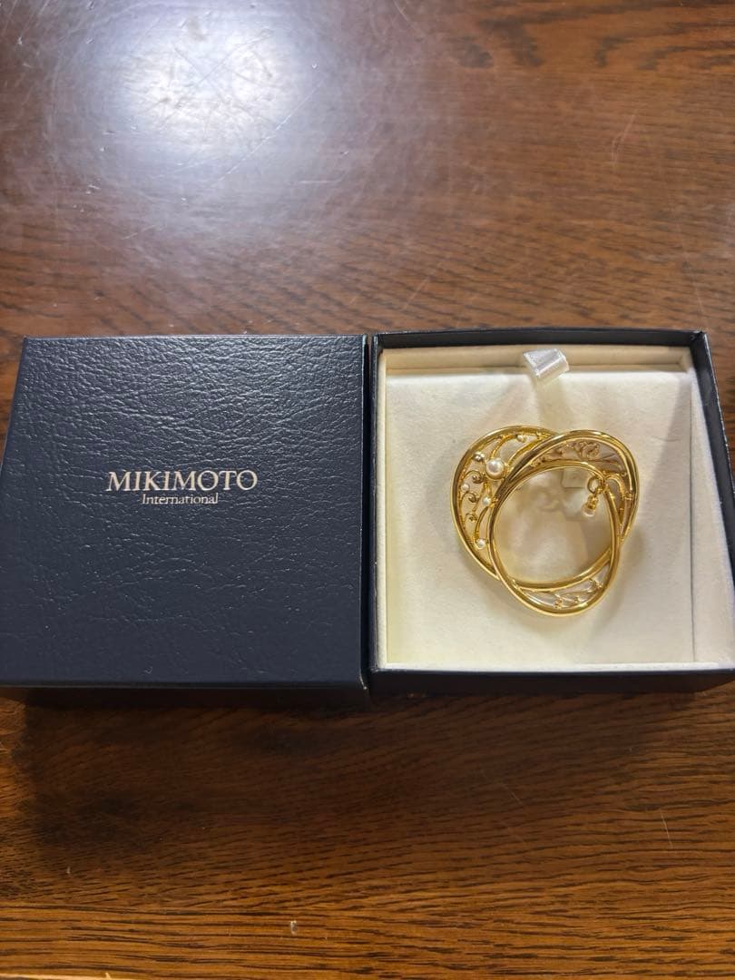 ミキモト　パールブローチ　グラスホルダー