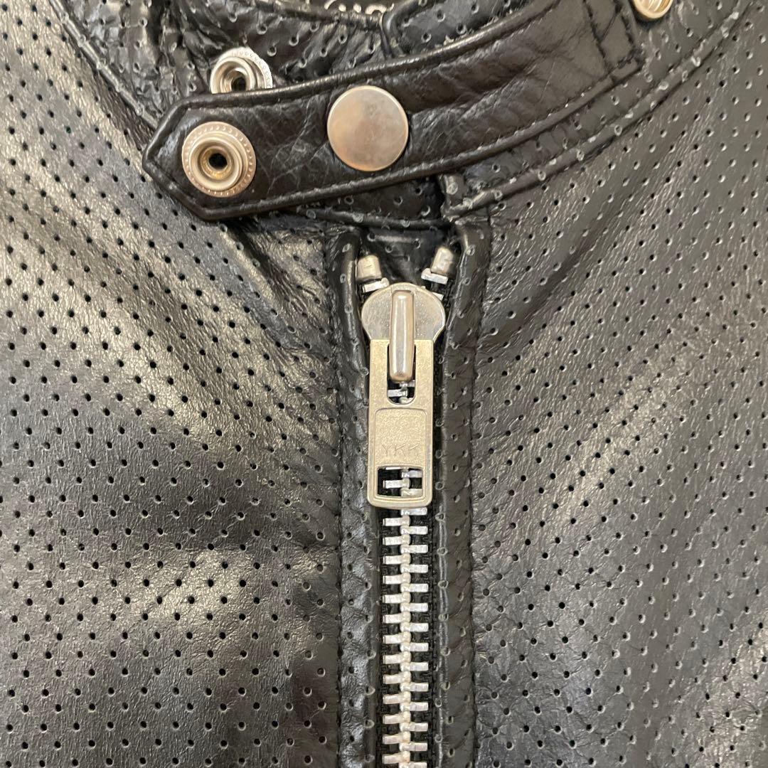 【サイズ4L】ホーンワークス シングルライダース パンチングレザー牛革