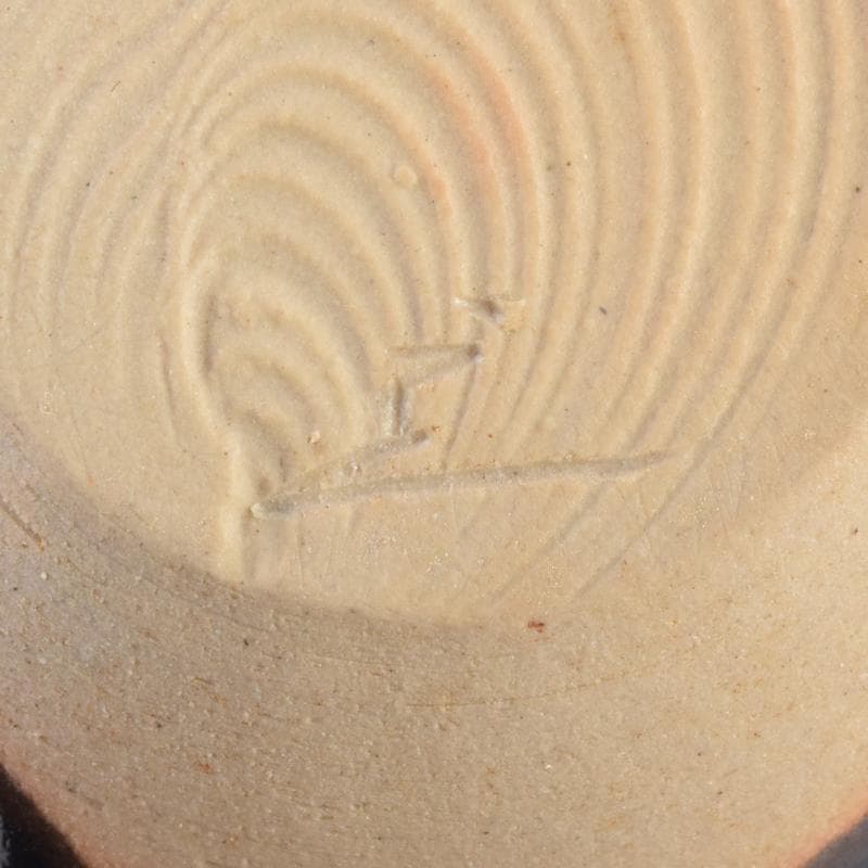 茶道具　京焼　清水焼　桶谷定一作　文琳茶入　仕覆付　共箱　V　6993