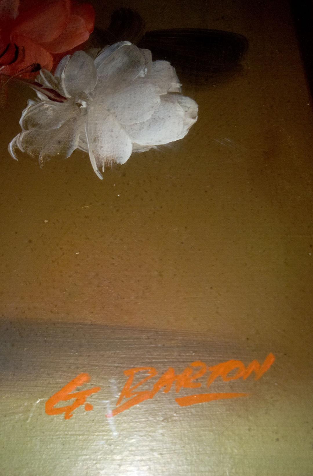 G-BARTONのばらの油絵