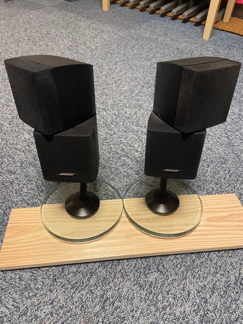 【BOSE】ダブルキューブ サテライトスピーカー ガラススタンド付き