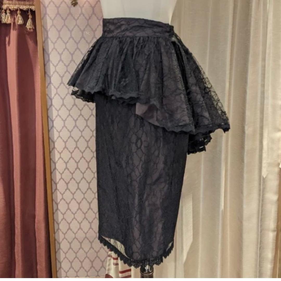 abilletage アビエタージュ　フィッシュテールぺプラムスカート　ボルドー