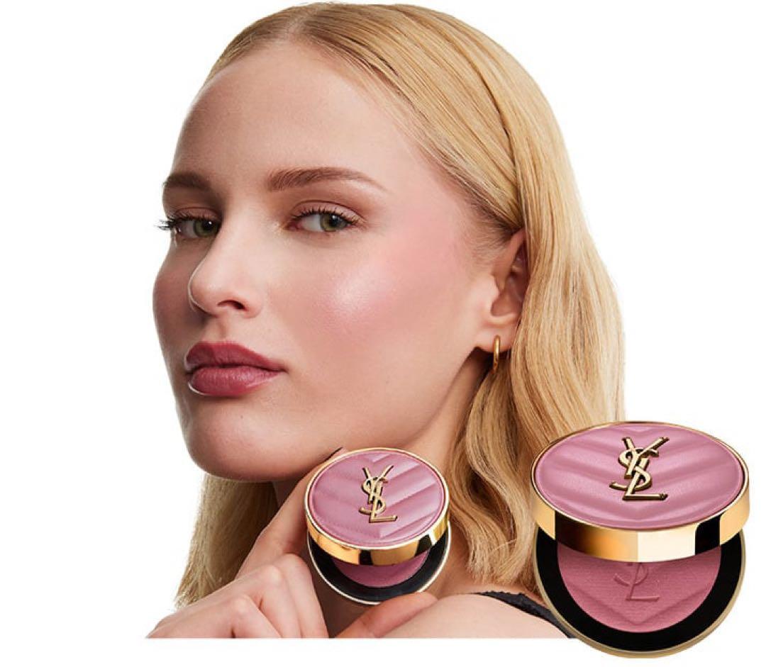 新品　YSL メイクミーブラッシュ パウダー　24 スワーヴ サンストーン