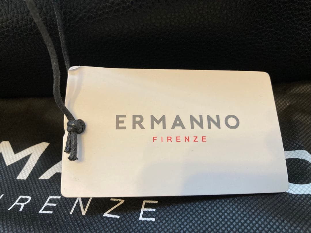 【新品未使用】エルマンノシェルヴィーノ　フィレンツェ　ハンドバッグ　ブラック