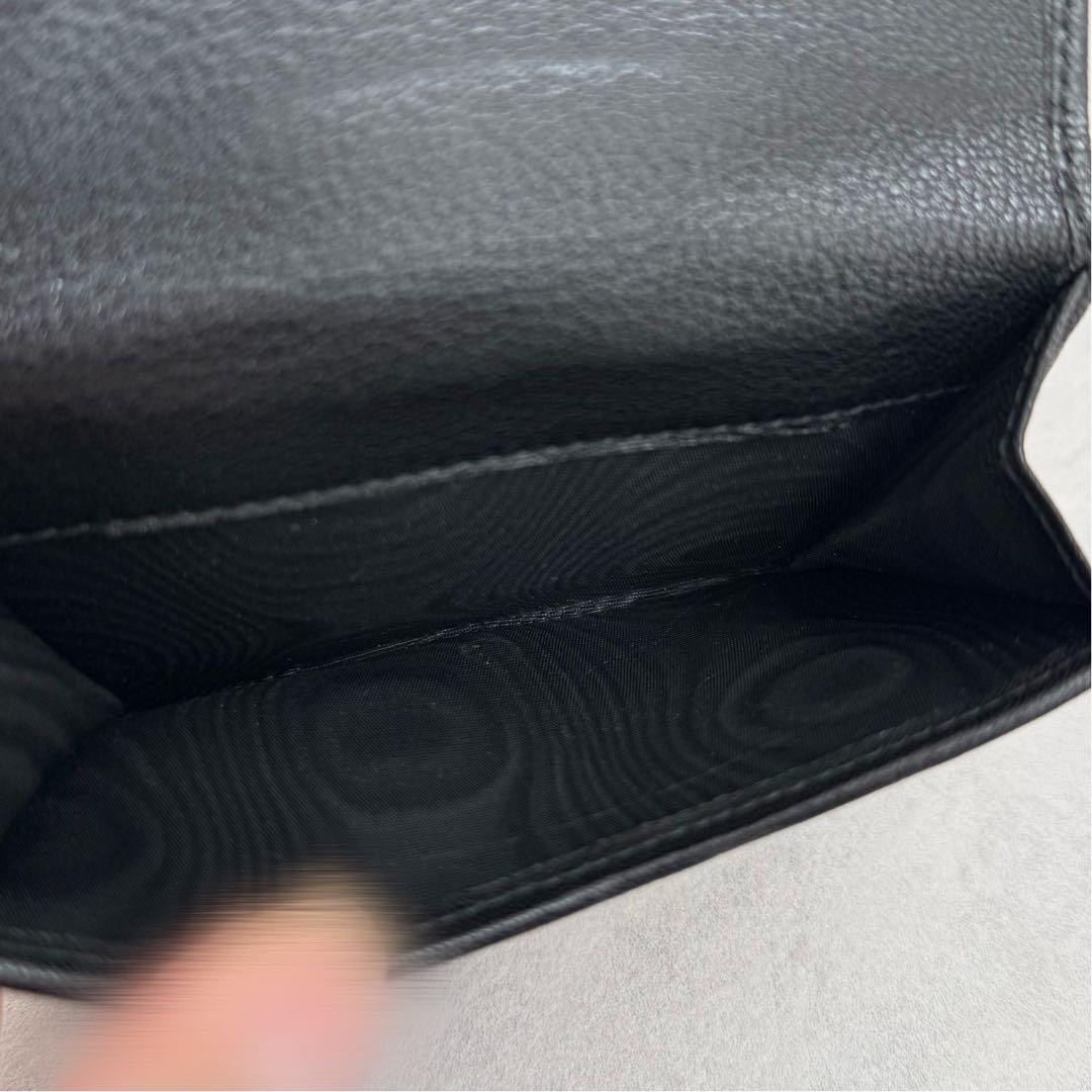 Yves Saint Laurent ハラコ レオパード 2つ折り財布