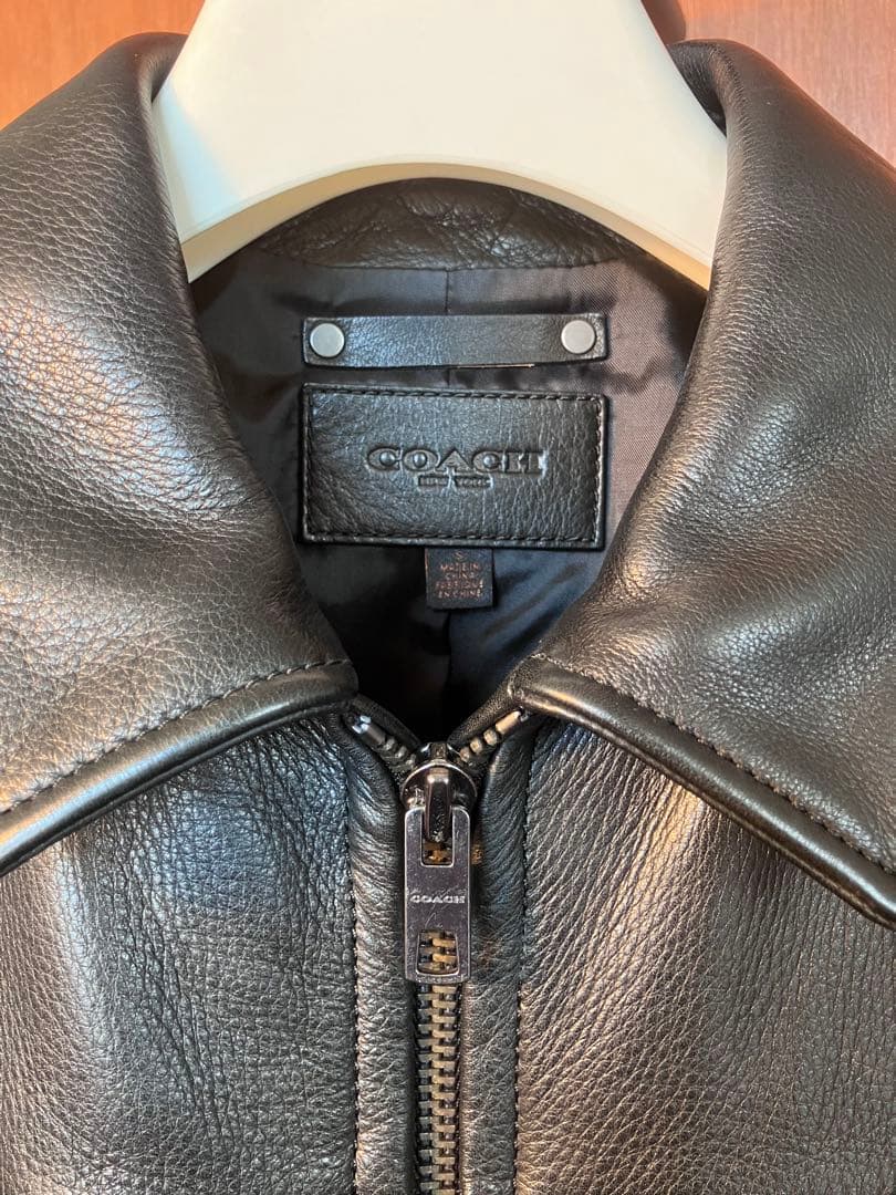 COACH コーチ 牛革 シングルレザージャケット Sサイズ