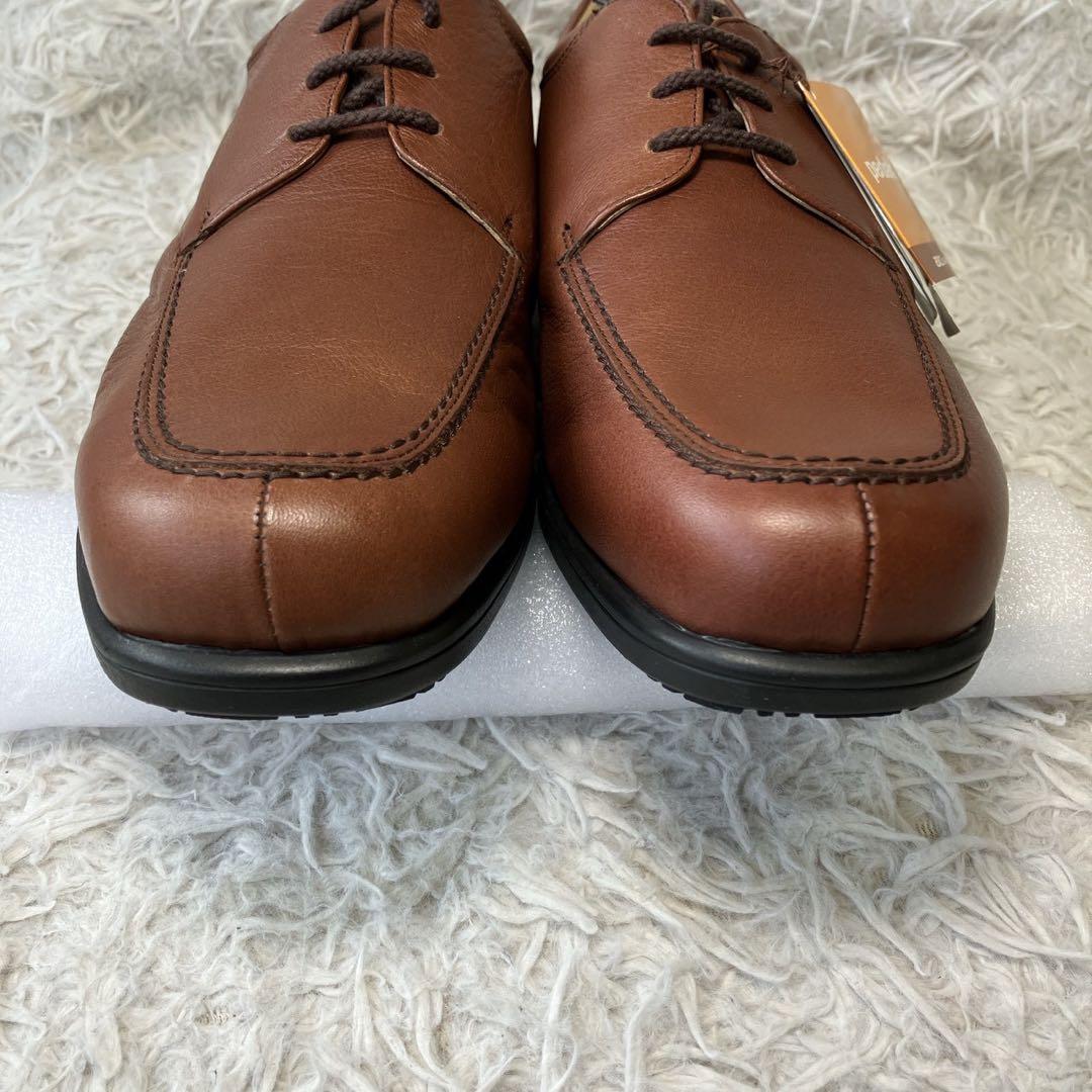 ◎新品タグ付き ペダラ レザー27.0cm 3E ブラウン 撥水 日本製 1