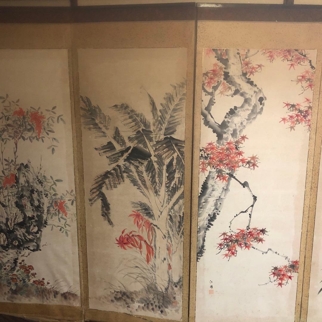 屏風　6面　江圃作　更に10％値下げしました