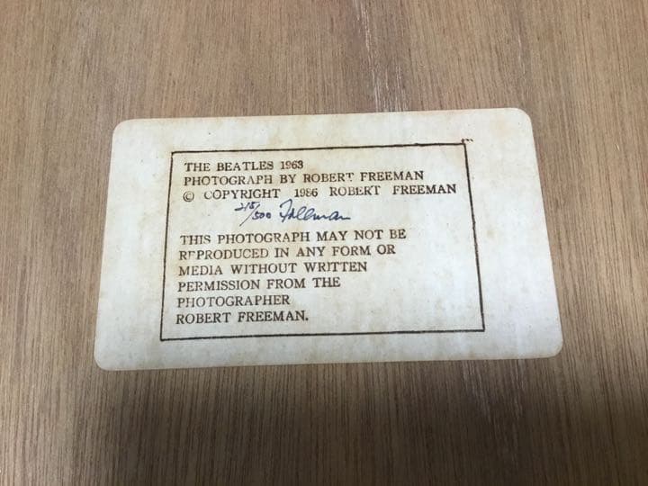 ロバートフリーマン　オリジナル フォトグラフ with the Beatles