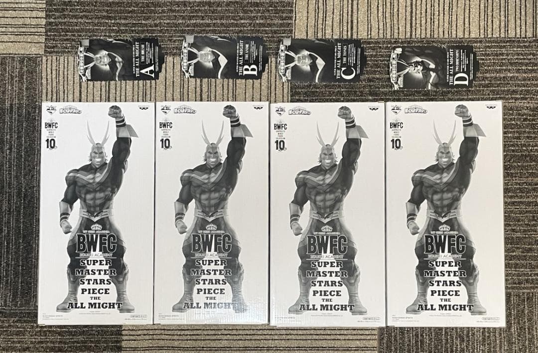 僕のヒーローアカデミア 一番くじ SMSP オールマイト　全4種セット　半券付き